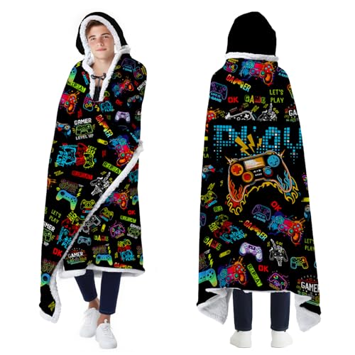 Bestshop Gaming Wearable Blanket Hoodie