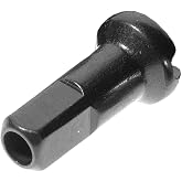 DT Swiss Pro Head 2.0 x 12mm Black Brass Nipple Box of 100 | Pro Head 2.0 Brass Nipple Set - Lightweight, Precision Wheel Building