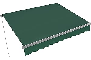 MCombo Patio Awning 8x7 Feet Sunshade Canopy for Manual Retractable Awnings, 4607 (Dark Green, 8x7ft)