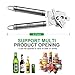 Can Opener, YIBAI Stainless Steel Manual Can Opener With 2 Spare Blades, 18/8 Food-Grade, Carbon-Steel Blade, Tin Can/Bottle/Can Opener, for Kitchen, Restaurant, Camping.