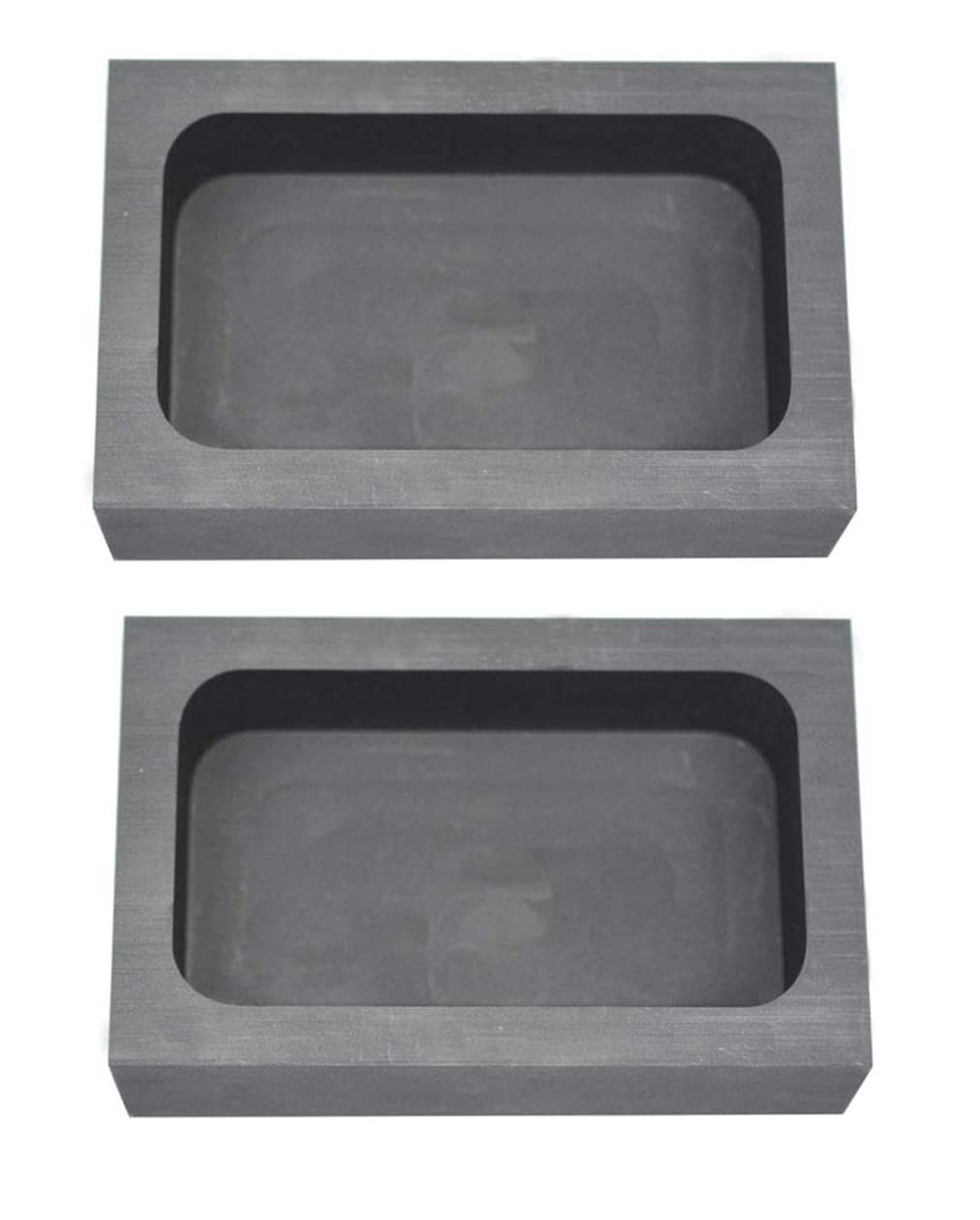 LLF Gold Silver Graphite Ingot Mold Mould Crucible for Melting Casting Refining (2pcs 3kg (125x80x40MM))