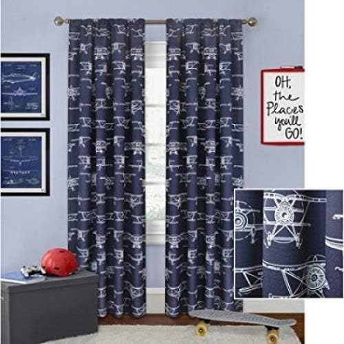 Amazon Com Better Homes And Gardens 52 X 63 Airplanes Curtain