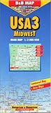 Image de B&B USA3: Midwest Laminated Road Map (Road Maps S.)
