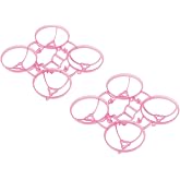 BETAFPV 2pcs Air65 Whoop Frame Kit for 1S FPV Drone - Transparent Pink | Ultralight Weight, for Champion 65mm FPV Drone, Compatible with Matrix 1S 5IN1 II FC 0702 Motors 31mm/1219S Propeller