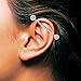 XIUFEN 1pc Stainless Steel Clear Czech Crystal Long Industrial Stud Barbell Ear Ring