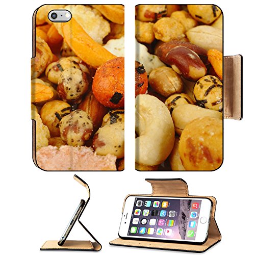 MSD Premium Apple iPhone 6 Plus iPhone 6S Plus Flip Pu Leather Wallet Case IMAGE ID: 32173169 mix nuts and rice crackers