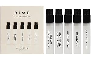 DIME Beauty Perfume Sampler, Hypoallergenic, Clean Perfumes, Eau de Toilette For Women (Set of 5, 2 ml)