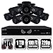 Night Owl 16 Channel 1080 Lite HD High Definition Analog Video Surveillance Security System, with 1 TB HDD, 8X 720p HD Wired Cameras