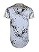 SCREENSHOTBRAND-730 Mens Hipster Hip-Hop Premium Tees - Stylish Longline Side Zipper Fashion T-Shirt
