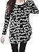 Allegra K Women Round Neck Full Sleeve Letter Prints Pullover Knit Shirt Black L