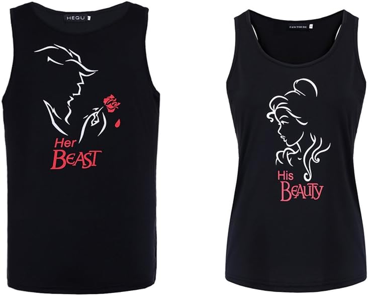 Grapes Garden Beast + Beauty Matching Couple Tank Top Set His and Her Tanks