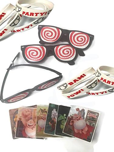 12 Hypnotic Glasses - 12 Wristbands - 24 Captain Underpants Stickers764575067799