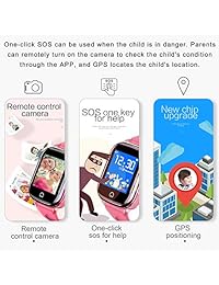 Reloj inteligente para niños con GPS Tracker IP67, resistente al agua, con cámara SIM SOS, podómetro, podómetro, reloj digital deportivo, regalo de cumpleaños