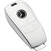 Tukellen for Mercedes Benz Key fob Cover,Special Soft TPU Key Case Protector Compatible with 2017-2021 E-Class 2018-2021 S-Class 2019-2021 A-Class C-Class G-Class-White