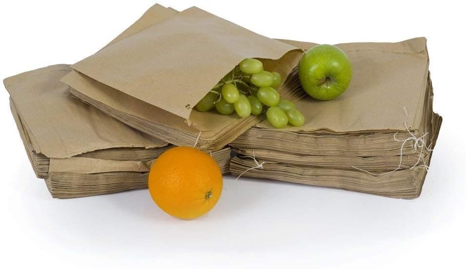 200 x Brown Strung Kraft Paper Food Bags for Food use Groceries, Sandwiches, Sweets, Popcorn etc, 7 x 7 inch - Image 3