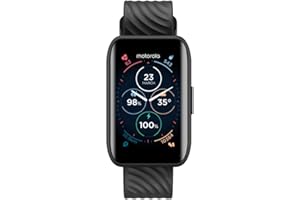 Motorola Moto 40 Smartwatch -10 Days Battery Life, Google Fit Integration, 1.5'' Crystal Clear Display, Heart Tracking, in-Depth Sleep Tracking, iOS and Android Compatible (Phantom Black)