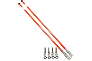 FUYEAR Snow Plow Blade Markers Guides Kit 304 Stainless Steel Joint Bright Orange 36'' Upgrade Lengthen Thicken High Visibility Never Break Never Rust Fit for Boss Western Snowplows and More
