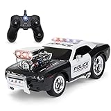Best Choice Products 2.4GHz Remote Control Police Car w/ Lights, Rechargeable Batteries, USB Cable - Black