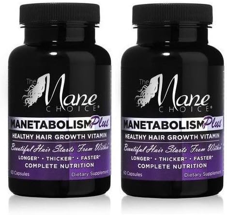 Manetabolism Plus Hair Growth Vitamins (2) by Manetabolism