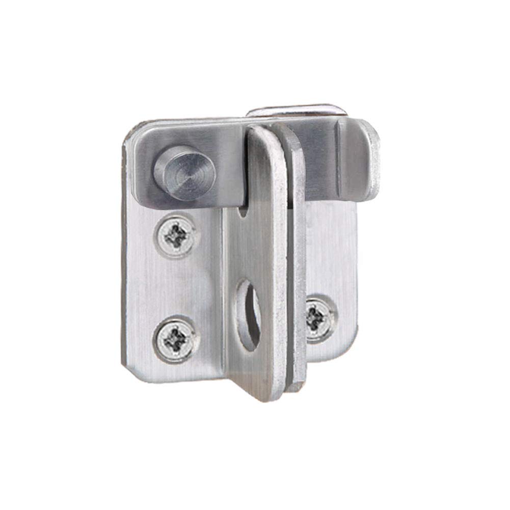 Slide Bolt Door Latch, Tiberham Heavy Duty Stainless Steel Hasp Latch Sliding Door Bolt Lock, Bar Latch Safety Gate Lock Tiny Padlock Hasp for Door Window Cabinet Pet Cage Crate Fitting Accessories