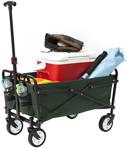 YSC Collapsible Folding Beach Outdoor Utility Wagon (Green)