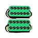 LYWS 2PCS Ceramic Magnet Invader Style Guitar Humbucker Pickup Bridge & Neck (Green+Green)