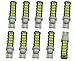 Cutequeen 10pcs LED Car Lights Bulb White T15 T10 68smd 3014 800 Lumens (Pack of 10)