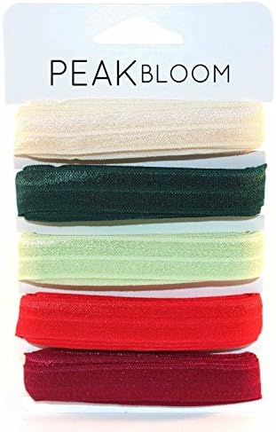 Fold Over Elastic (FOE) 5/8" 'Christmas Cheer' Bundle 10 Yards by Peak Bloom