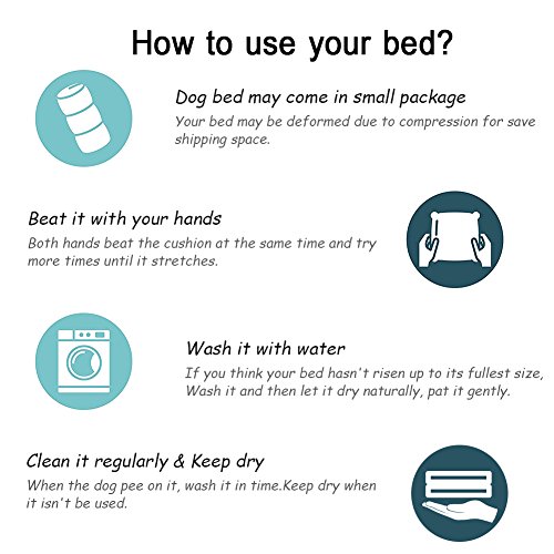 WILLNORN Dog Bed for Large Dogs Clearance with Cover Removable Mat Water Resistant Bottom and Washable Ped Sofa Bed Couch (L Large 35" L x 28" W x 6" H)