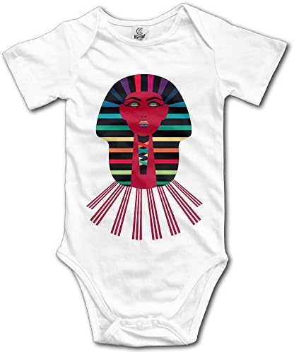 PiggyWiggy Rainbow King Pharaoh Egypt Printed Fullfun Short Sleeve Baby Girl Clothes Baby Bodysuit Unisex