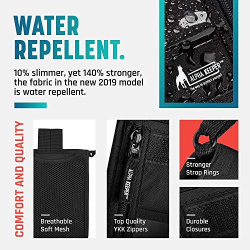 Neck Wallet [2019 NEW MODEL] - Hidden RFID Pouch Passport Holder for Women and Men – Alpha Keeper Travel Neck Pouch - Includes 2 BONUS Luggage Tags - Thumbnail 4