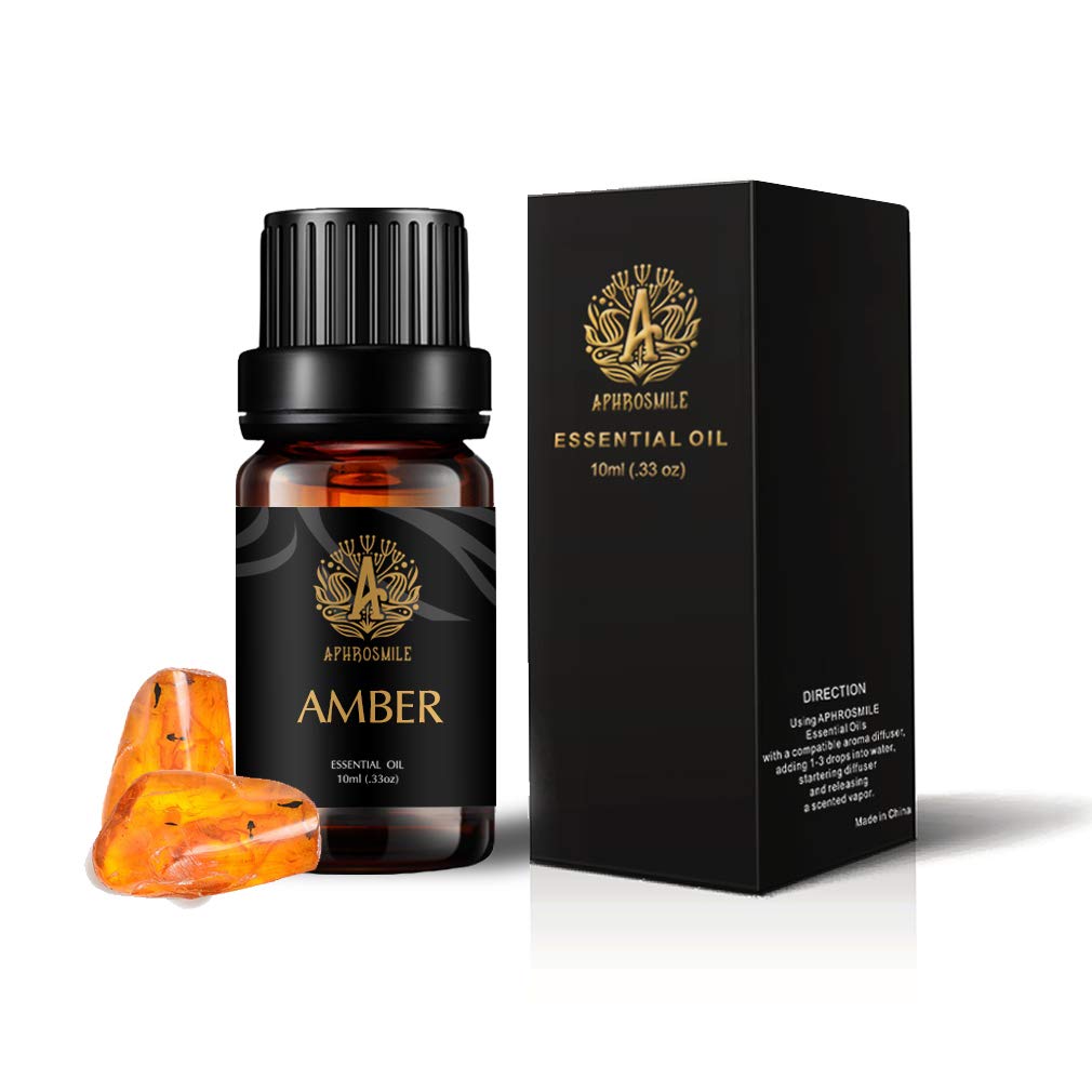 Aromatherapy Amber Essential Oil for Diffuser and Humidifier - 100% Pure, 10 ml Therapeutic Grade - Fragrance for Home and Candles