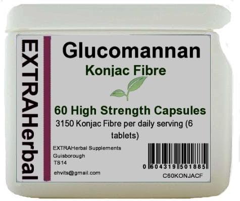Glucomannan (Conjac Fibre) 60 High Strength Capsules