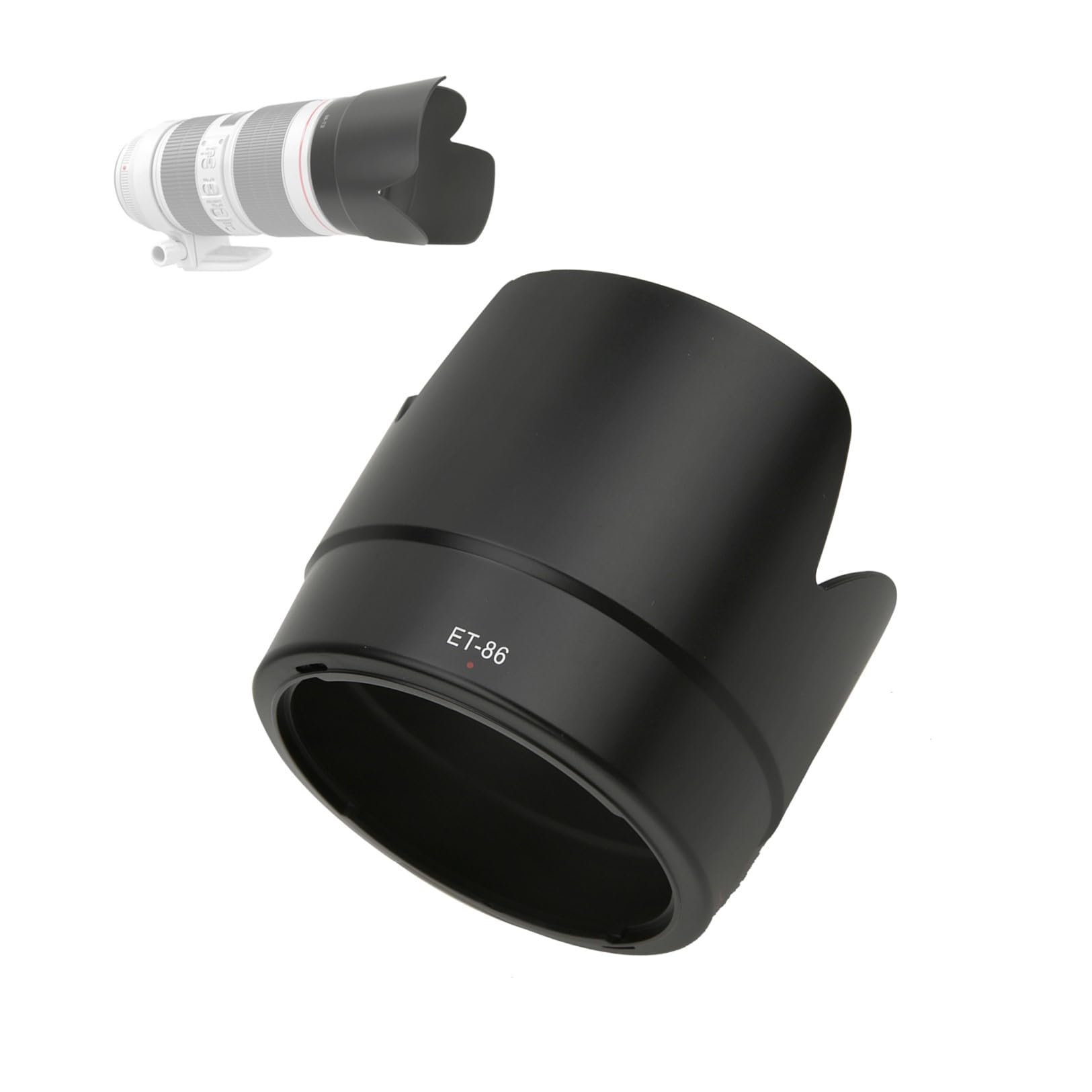 Bindpo Lens Hood,ET-86 Black Plastic Lens Hood Eliminate Backlight Side Light Flash,for EF 70-200mm f2.8 IS Cameras