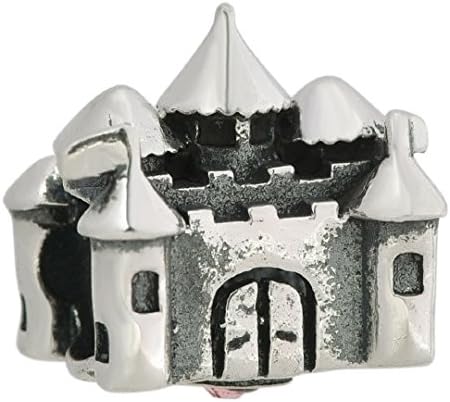 Ancient Castle Based On Gold Crown 925 Sterling Silver Bead