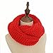 QBSM Womens Thick Soft Warm Ribbed Knit Winter Infinity Circle Loop Scarf