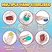 Funky Egg Grippers Set 4 Piece - Stress Relief Squishy Bouncing Ball - 2 Soft 2 Firm Hand Strengthening - Finger Resistance Squeeze Eggs Gift | Autism, ADHD and EDC Toys for Kids and Adult