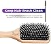 Hair Brush Boar Bristle Detangler Hair Brush and Wide Tooth Comb Set for Curly Thick Long Dry Wet Hair,Wooden Paddle Detangle Hair Brushes for Women Men Kids Detangling Smoothing Hair Adding Shine …