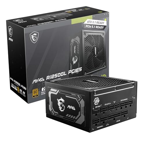 MSI MAG A1250GL 1250W 80+ Gold 10 Year Warranty