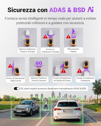 VANTRUE S1 Pro 2.7K+1080P Night Vision Dash Cam STARVIS 2 5GHz WiFi GPS Dual Channel Car Camera 360° HDR, Voice Control, 24/7SD Max 512G Parking Mode Support LTE