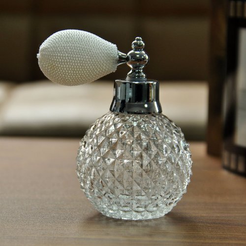 H&D Empty Crystal Vintage Perfume Replacement Spray Bottle Atomizer Luxury Series (clear)