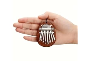 8 Keys Mini Exquisite Finger Thumb Piano Marimba Music Good Accessory Pendant Gift for Christmas, Halloween and Thanksgiving