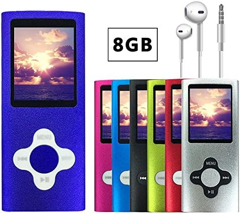 VOLGER DIGITAL 8 GB Portable Ultra-thin MP3 MP4 Player LCD Display Music Player Video Player Media Player Voice Recording Player for Laptop Computer for Home Party Camping Traveling Running (Purple)