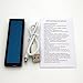 Blue LED Name Badge,SOCW Reuseable Price Tag Rechargeable LED Business Card Screen with 44x11 Pixels USB Programming Digital Sign Temperature Display for Restaurant Shop Exhibition Nightclub Hotel