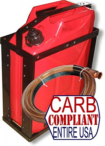 HD JERRY CAN HOLDER With CLASSIC 5 Gallon NATO Gas Can CARB Compliant 