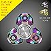 Fidget Spinner Rainbow Tri Metal Stainless Steel, Cool Ultra Fast Hybrid Ceramic Bearing Metallic Figit Spinner, 5 Min Spins for Stress Reducer Anti-anxiety Depression (Gold, 3 Sides) by BOYON