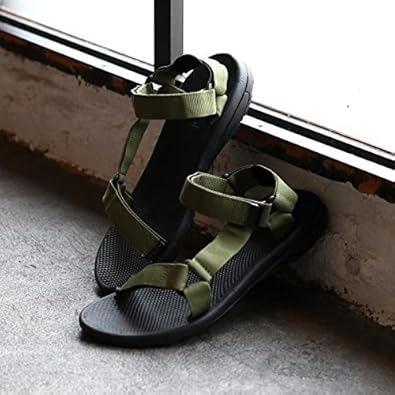 Amazon コーエン メンズ ストラップスポーツサンダル Olive Small