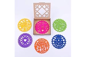 PREZENT MEXICO | Set de Portavasos Coasters Picados, decoración mexicana