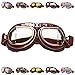 Peicees Vintage Helmet Goggles Motrocycle Scooter Cycle Mountain Bike Motorcross Cycling Goggles Retro Aviator Pilot Goggles Off-Road Glasses Eyewear
