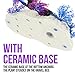 AQC Aquarium Decor | Artificial Aquarium Fish Tank Fresh Water Plant Decoration Ornament | Vivid Color Plastic Algae with Ceramic Base | Non-Toxic Fade-Resistant PVC Easy Maintenance | 1411.4